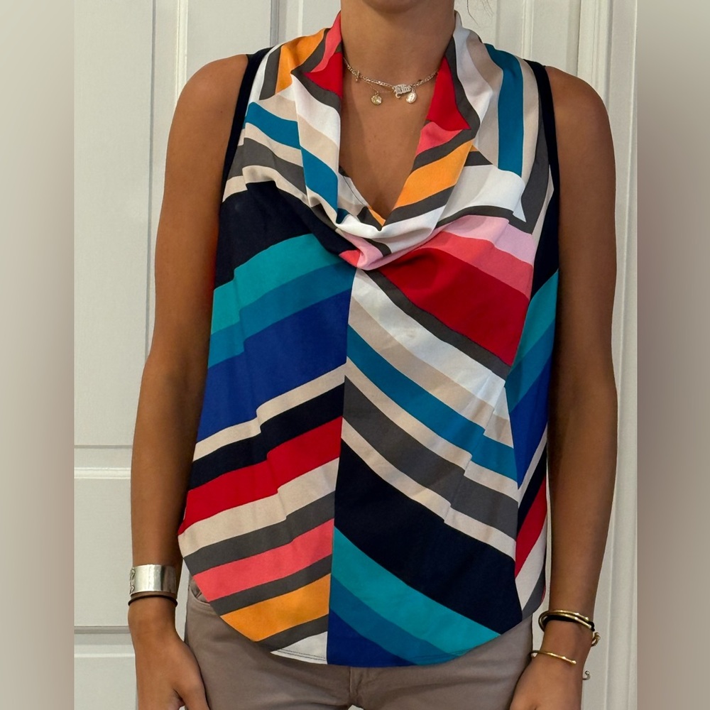 Trina Turk Multicolor Geometric Tank Top